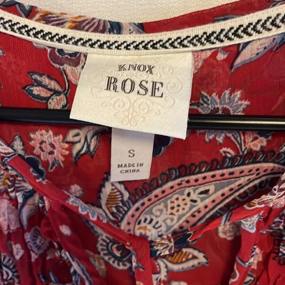 Knox Rose Paisley Blouse Size S - Picture 2 of 5